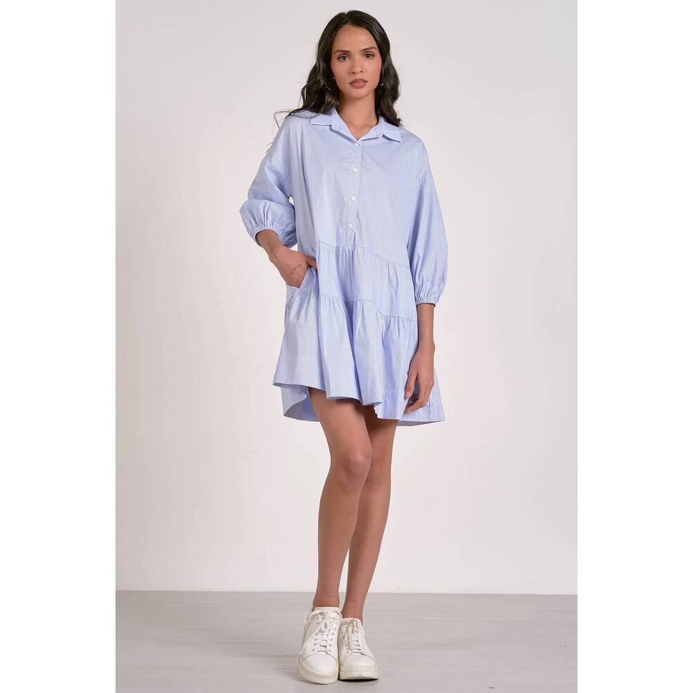 NEW ELAN chia mini dress in blue